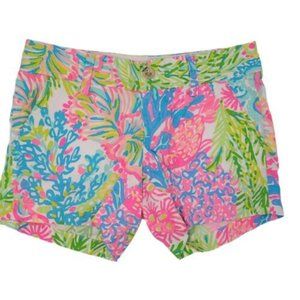 Lilly Pulitzer Shorts Women's Size 2 Callahan Orange Fish Hot Pants